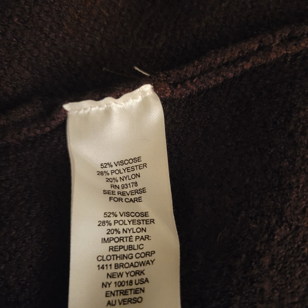 Long Chocolate  Brown Coat By TRUTH - Picture 4 of 5